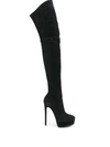 Casadei Over The Knee Stiletto Boots In Black