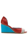 Sarah Chofakian Anabela Komai Leather Sandals In Multicolour