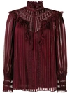 Zimmermann Espionage Lace Blouse In Red