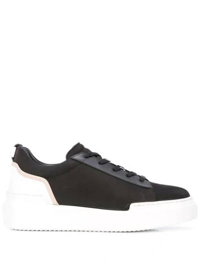 Buscemi Textured Lace-up Sneakers In Black