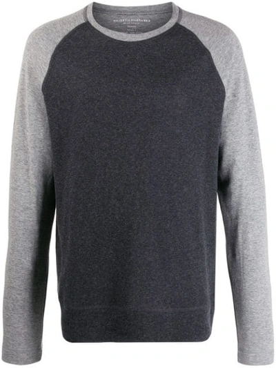 Majestic Raglan Sleeve Sweatshirt In Grey