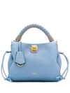 Mulberry Small Iris Heavy Grain Tote Bag In Blue