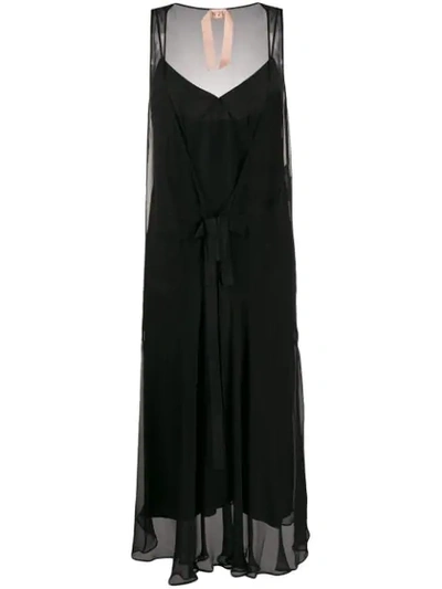 N°21 Sheer Overlay Dress In Black