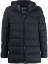 Herno Hooded Padded Jacket In Grey