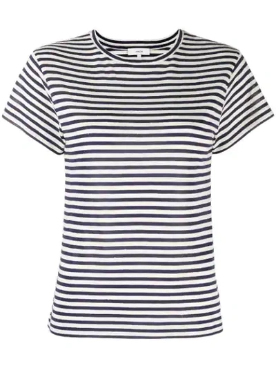 Vince Striped Print T In Blue