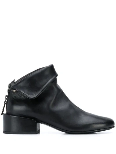 Marsèll Folded Top Ankle Boots In Black