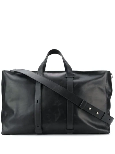 Orciani Large Square Holdall In Black