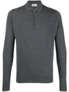 John Smedley Merino Wool Belper Polo Shirt In Grey