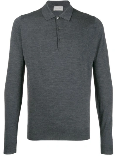 John Smedley Merino Wool Belper Polo Shirt In Grey
