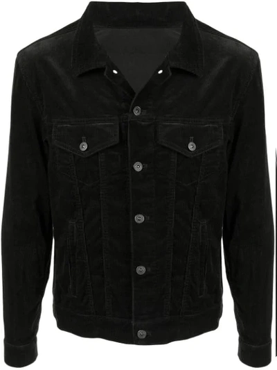 Kent & Curwen Cord Denim Jacket In Black