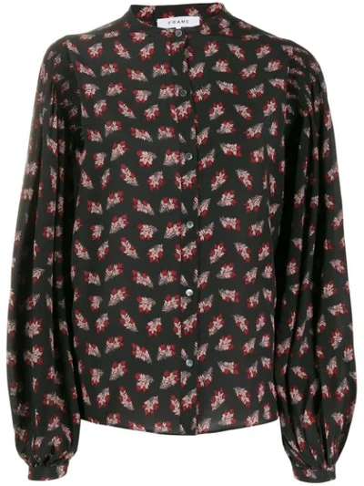 Frame Floral Print Shirt In Black