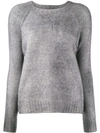 Aragona Crew-neck Knit Sweater In Grey