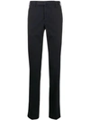 Incotex Colour Block Tailored Trousers In Blue