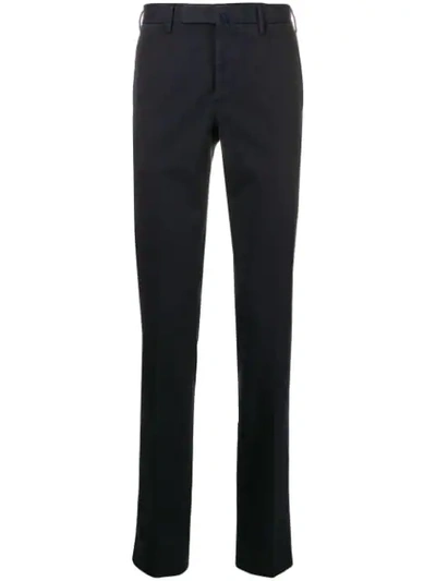 Incotex Colour Block Tailored Trousers In Blue