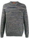 Missoni Stripe Patterned Jumper In Grey