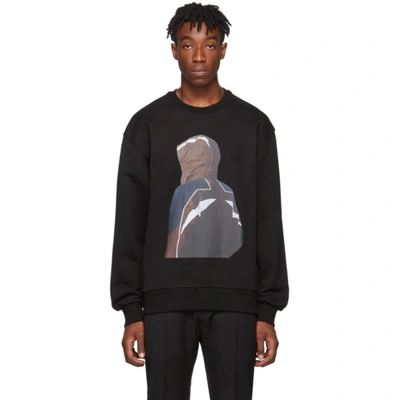 Juunj Printed Cotton Sweater In 5 Black