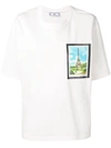 Ami Alexandre Mattiussi Women's T-shirt With Print Postcard In White