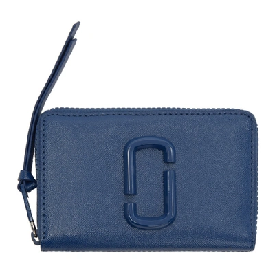 Marc Jacobs Blue Small Snapshot Standard Wallet In 420 Hudson