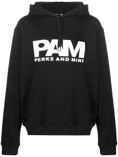 Perks And Mini Logo Print Hoodie In Black