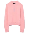 Rag & Bone Logan Cashmere Crew In Pink Rose