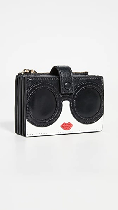 Alice And Olivia Ester Stace Face Accordian Wallet In Multi