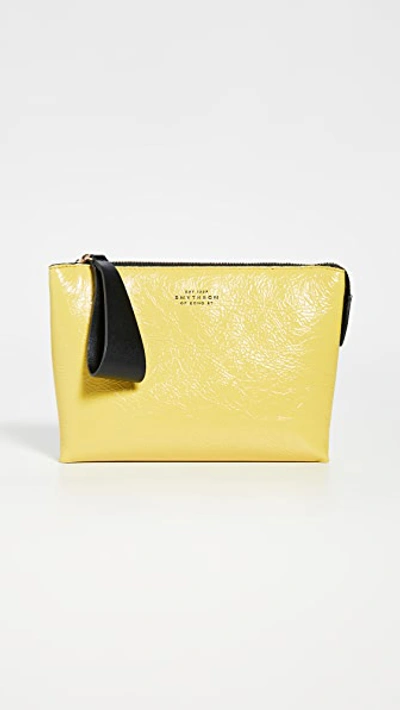 Smythson Small Pillow Pouch In Ochre