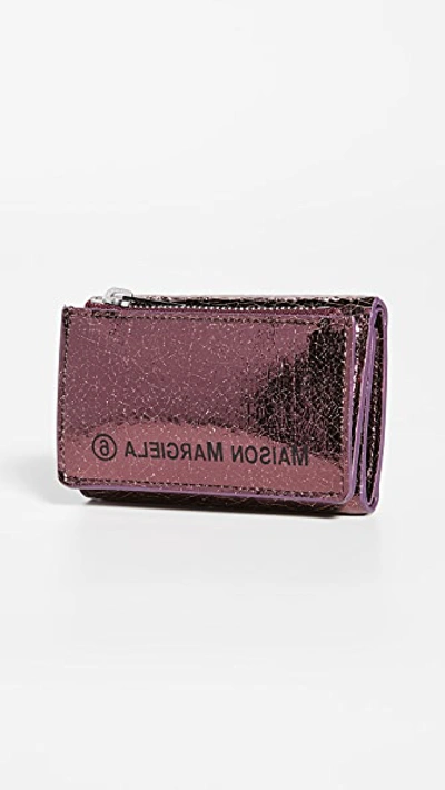 Mm6 Maison Margiela Mini Wallet In Bronze