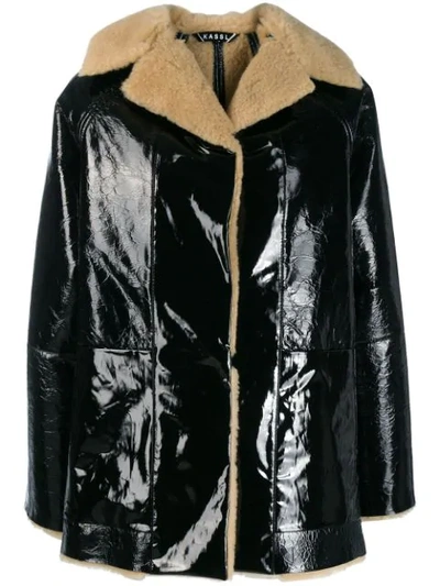 Kassl Reversible Oversized Coat In Black