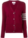 Thom Browne 4-bar Milano Cardigan In Red