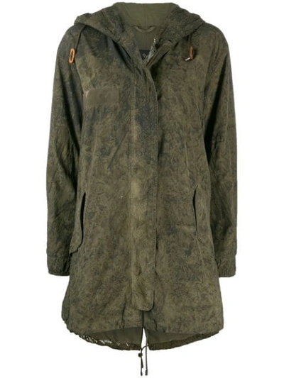 Mr & Mrs Italy Lightweight Parka Coat In Green