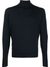 John Smedley Connell Roll-neck Jumper In Blue