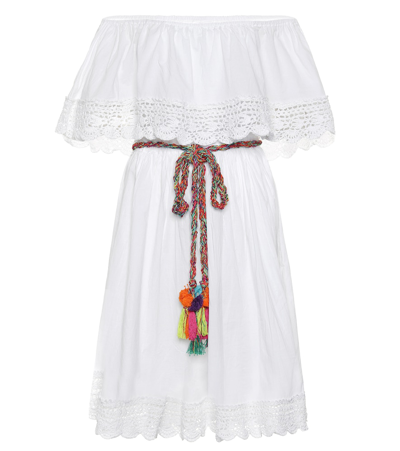 Anna Kosturova Janessa Cotton Midi Dress In White