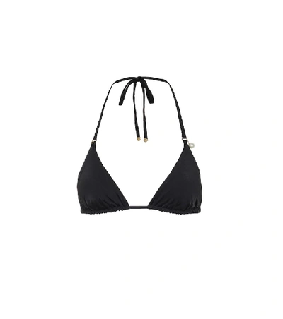 Stella Mccartney Halter Bikini Top In Black