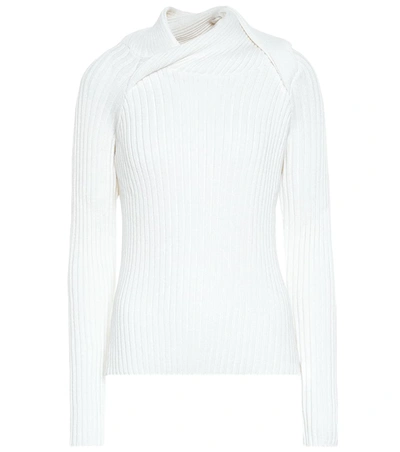 Y/project Ribbed-knit Wool-blend Sweater In White