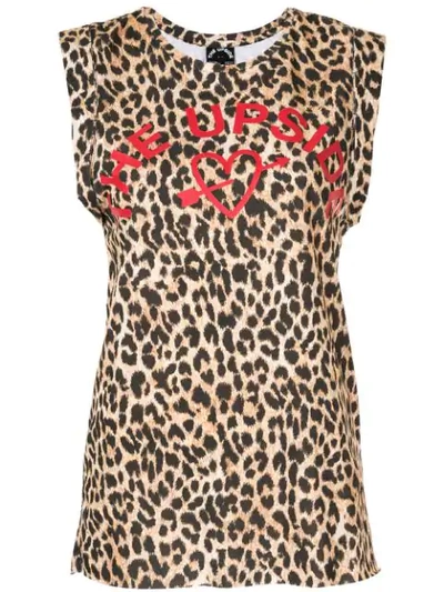 The Upside Leopard Print Tank Top In Yellow