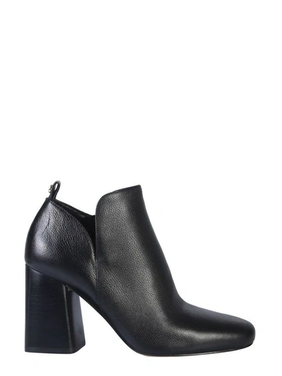 Michael Kors Dixon High Heels Ankle Boots In Black Leather
