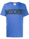 Moschino Logo Print T-shirt In Blue
