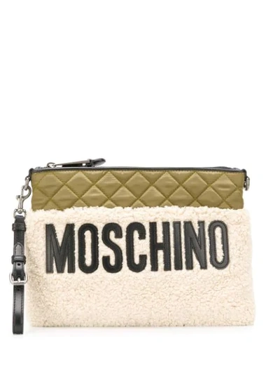 Moschino Quilted Top Clutch Bag In Multi