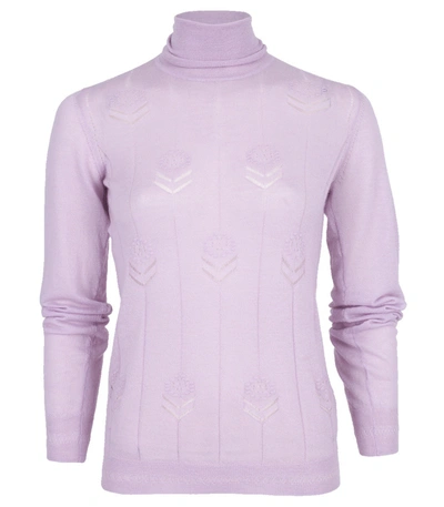 Adam Lippes Cashmere Turtleneck Sweater In Lilac