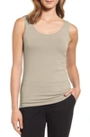 Nic And Zoe Nic+zoe Stretch Cotton Tank In Mushroom