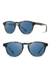 Shwood 'francis' 49mm Sunglasses In Blue Nebula/ Elm/ Blue
