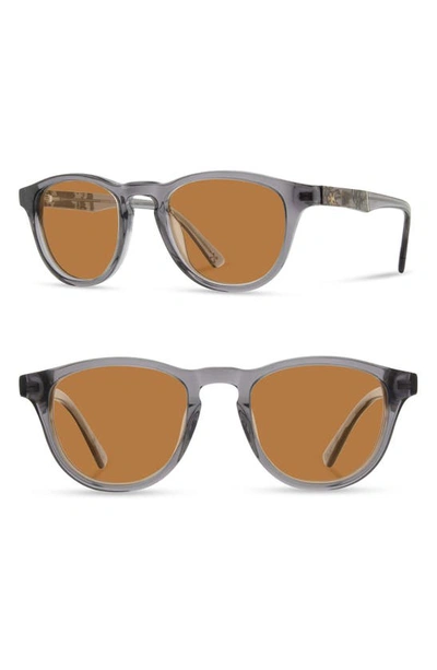 Shwood 'francis' 49mm Sunglasses In Smoke/ Pinecone/ Brown