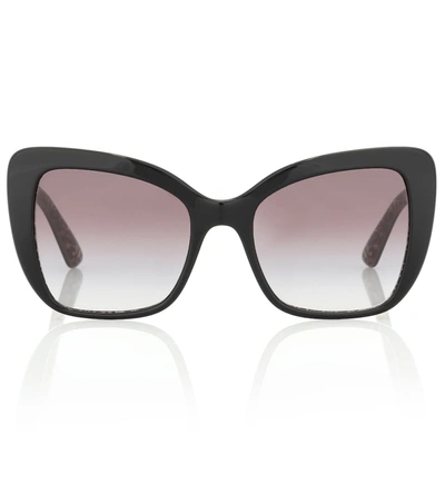 Dolce & Gabbana 52mm Cat Eye Sunglasses In Black