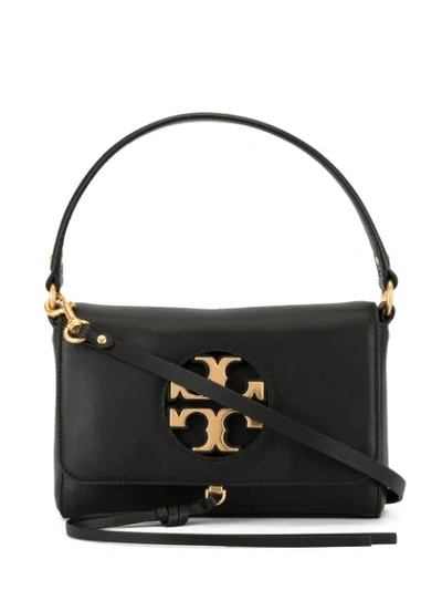 Tory Burch Mini Miller Leather Top Handle Bag In Black/gold