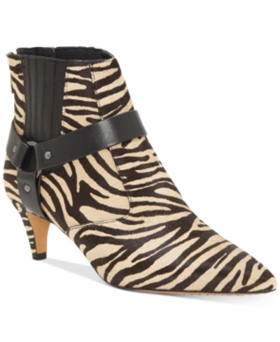 Vince Camuto Merrie Harness Pointed Toe Bootie In Urban Zebra