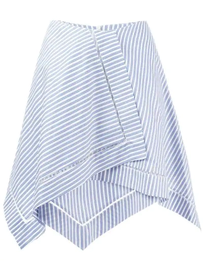 Jw Anderson Striped Asymmetric Skirt - Blue