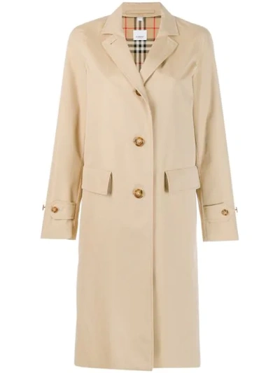 Burberry Farringdon Cotton Gabardine Car Coat In Beige