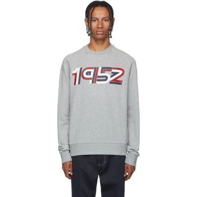 Moncler Genius 2 Moncler 1952 Printed Mélange Fleece-back Cotton-jersey Sweatshirt In 984 Grey