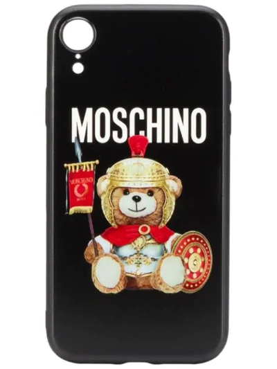 Moschino Roman Teddy Bear Cover I-phone Xr In Black