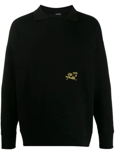Raf Simons Sweatshirt With Embroidery In Black